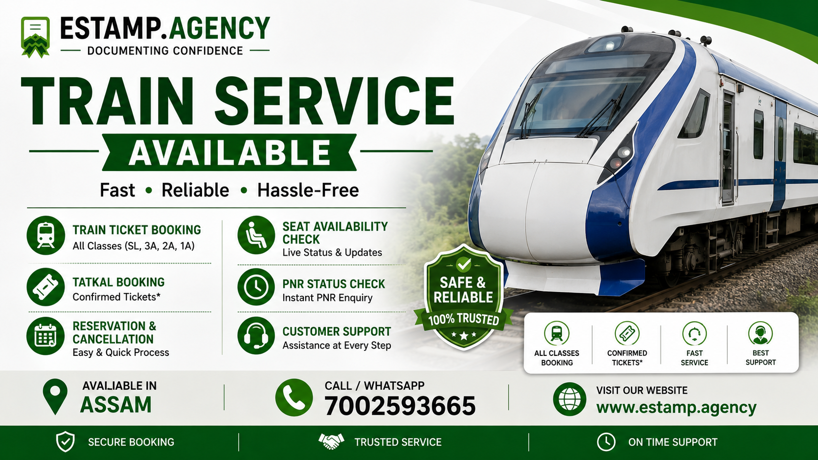 Train Ticket Booking Services Available